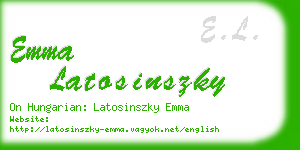 emma latosinszky business card